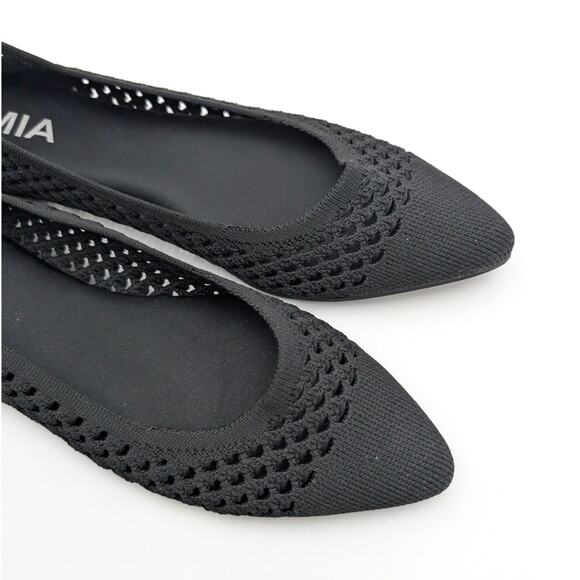 MIA Lovi Knit Pointed Toe Dressy Ballet Flats Women's Black Size US7.5M EU38 - Picture 8 of 10